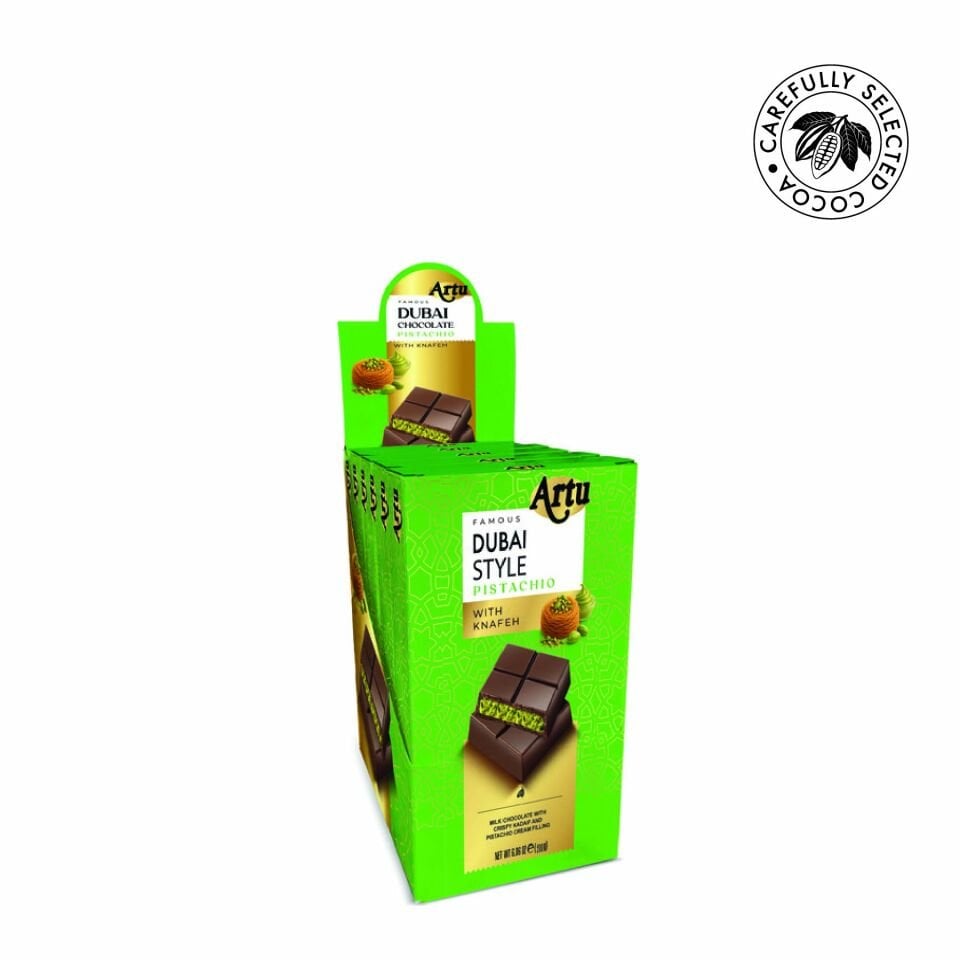 Çıtır Kadayıf ve Fıstık Krema Dolgulu Sütlü Çikolata, 200 gr (6'lı Paket)