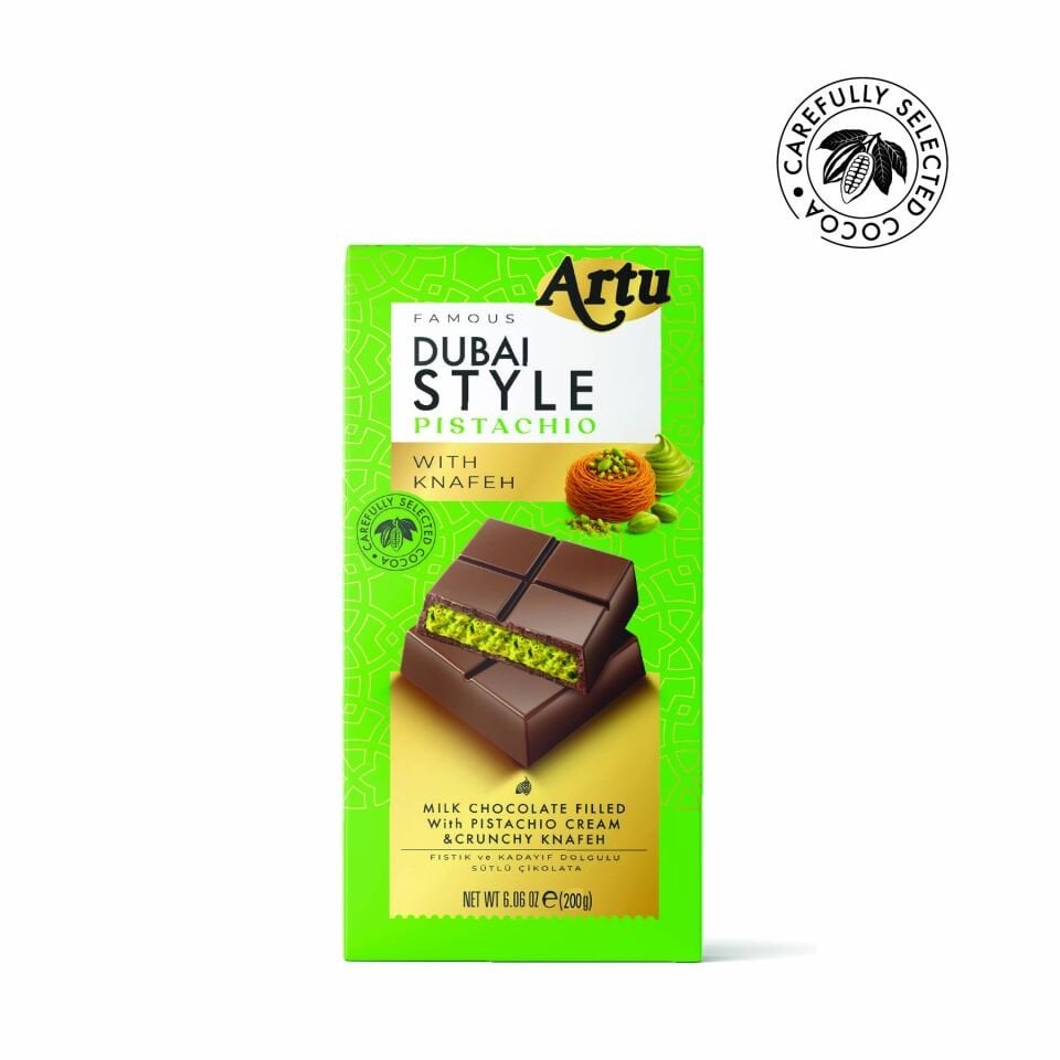 Çıtır Kadayıf ve Fıstık Krema Dolgulu Sütlü Çikolata, 200 gr