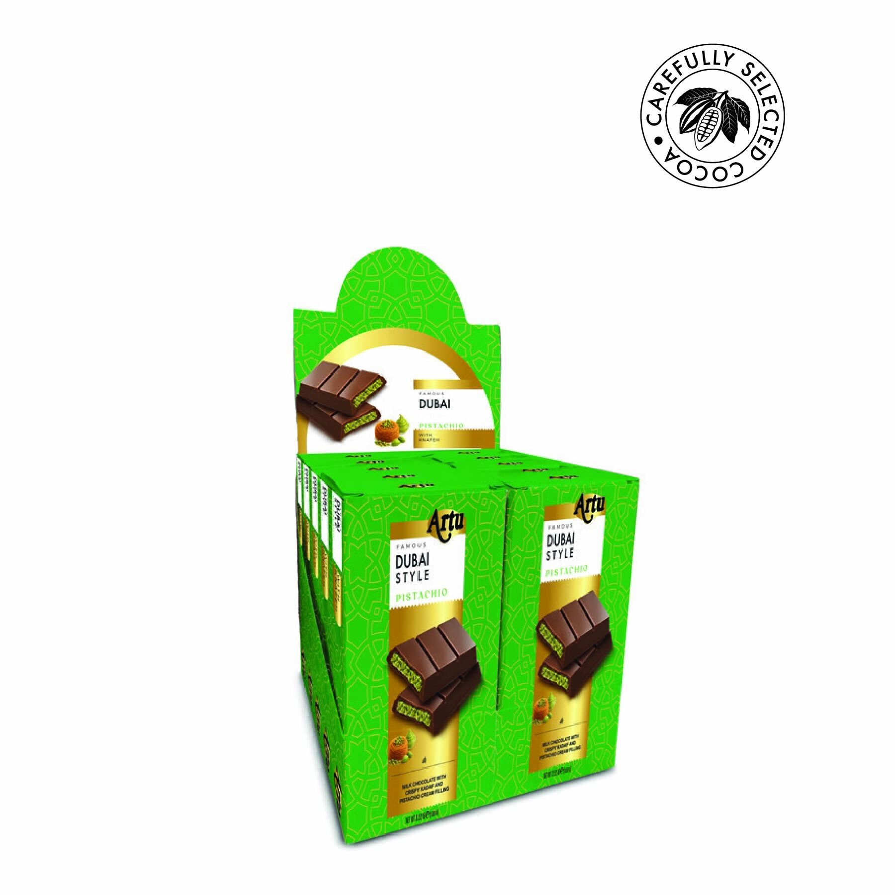 Çıtır Kadayıf ve Fıstık Krema Dolgulu Sütlü Çikolata, 100 gr (10'lu Paket)