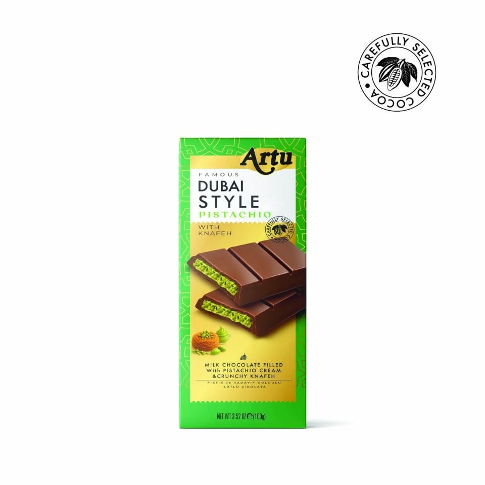 Çıtır Kadayıf ve Fıstık Krema Dolgulu Sütlü Çikolata, 100 gr