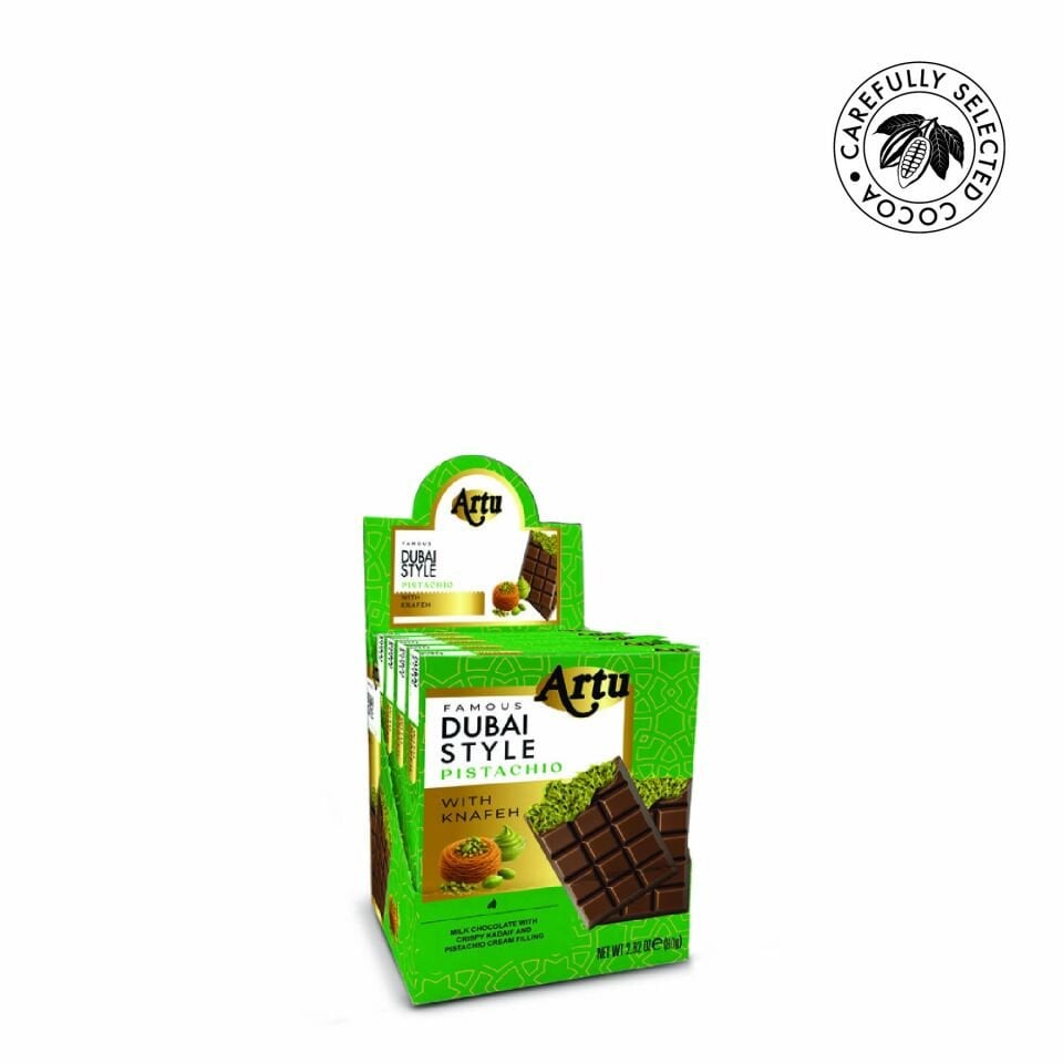 Çıtır Kadayıf ve Fıstık Krema Dolgulu Sütlü Çikolata, 80 gr (6'lı Paket)