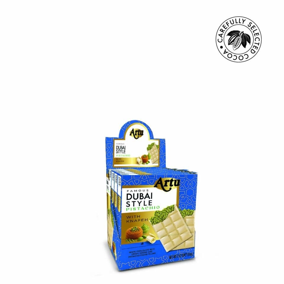 Çıtır Kadayıf ve Fıstık Krema Dolgulu Beyaz Çikolata, 80 gr (6'lı Paket)