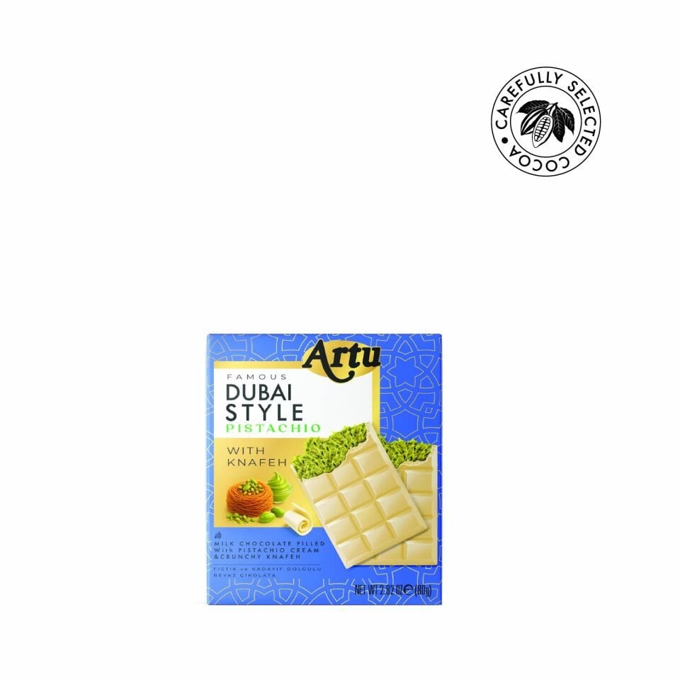 Çıtır Kadayıf ve Fıstık Krema Dolgulu Beyaz Çikolata, 80 gr