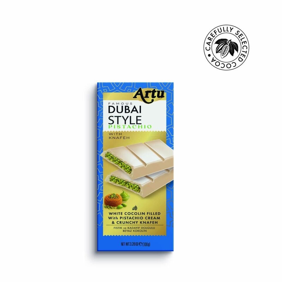 Çıtır Kadayıf ve Fıstık Krema Dolgulu Beyaz Çikolata, 100 gr