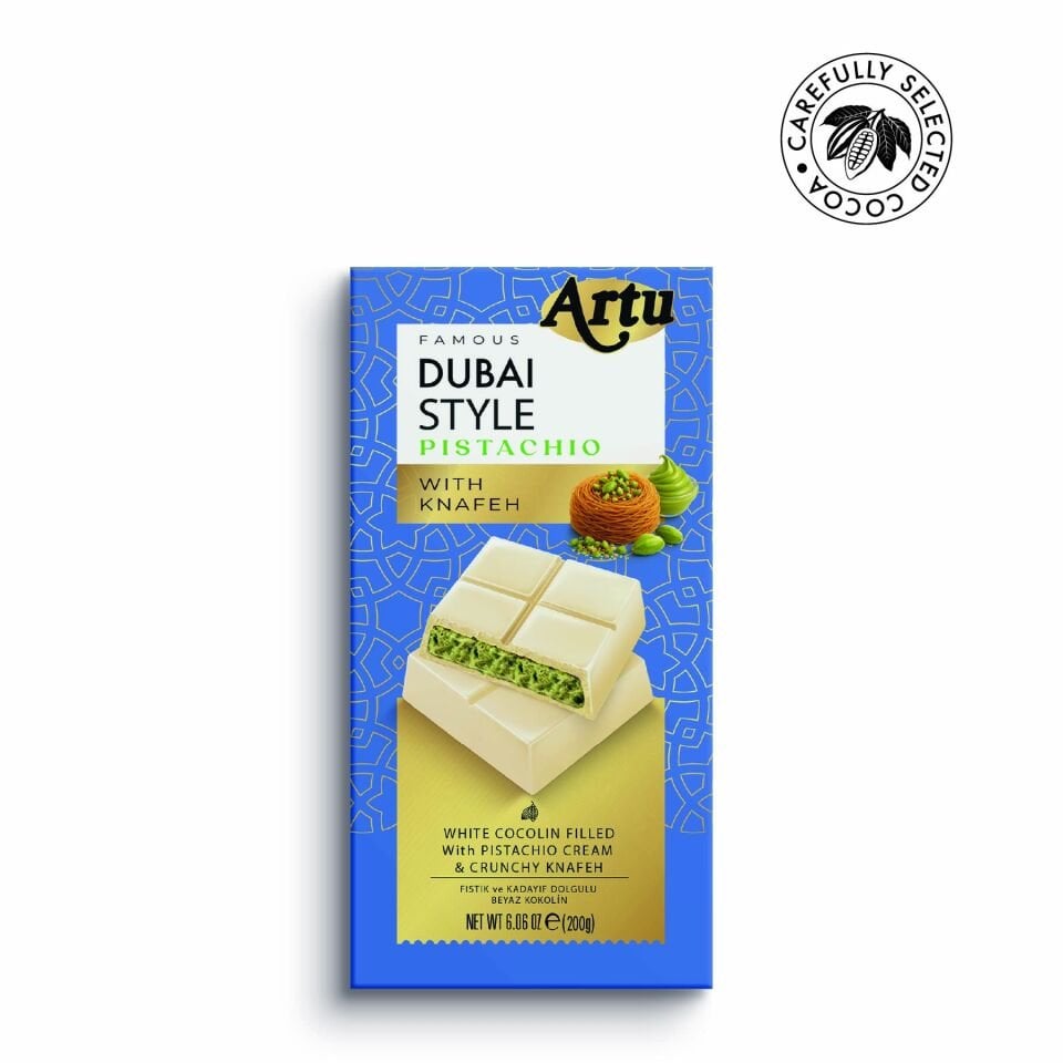 Çıtır Kadayıf ve Fıstık Krema Dolgulu Beyaz Çikolata, 200 gr