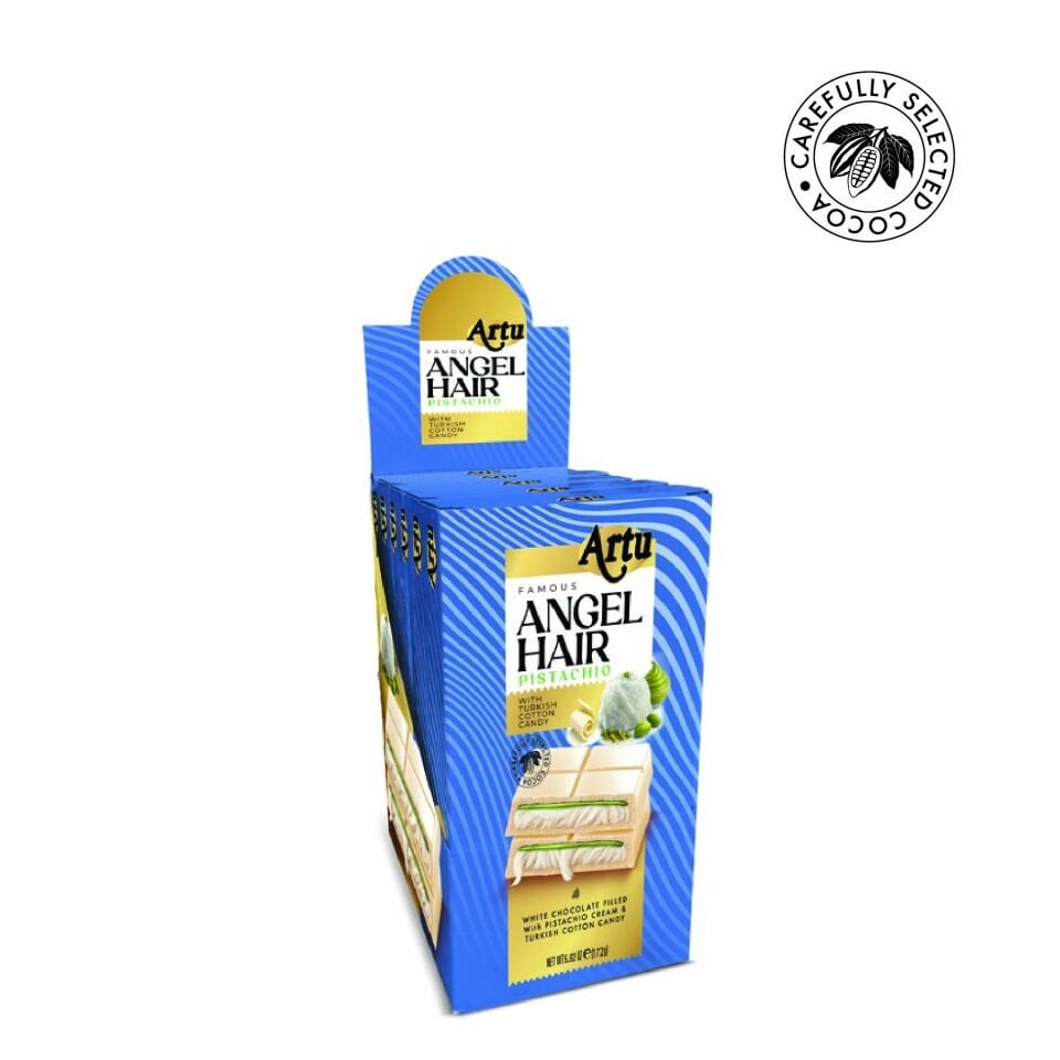 Angel Hair Antep Fıstıklı Kremalı Pişmaniye Dolgulu Beyaz Çikolata, 165 g (6'lı Paket)