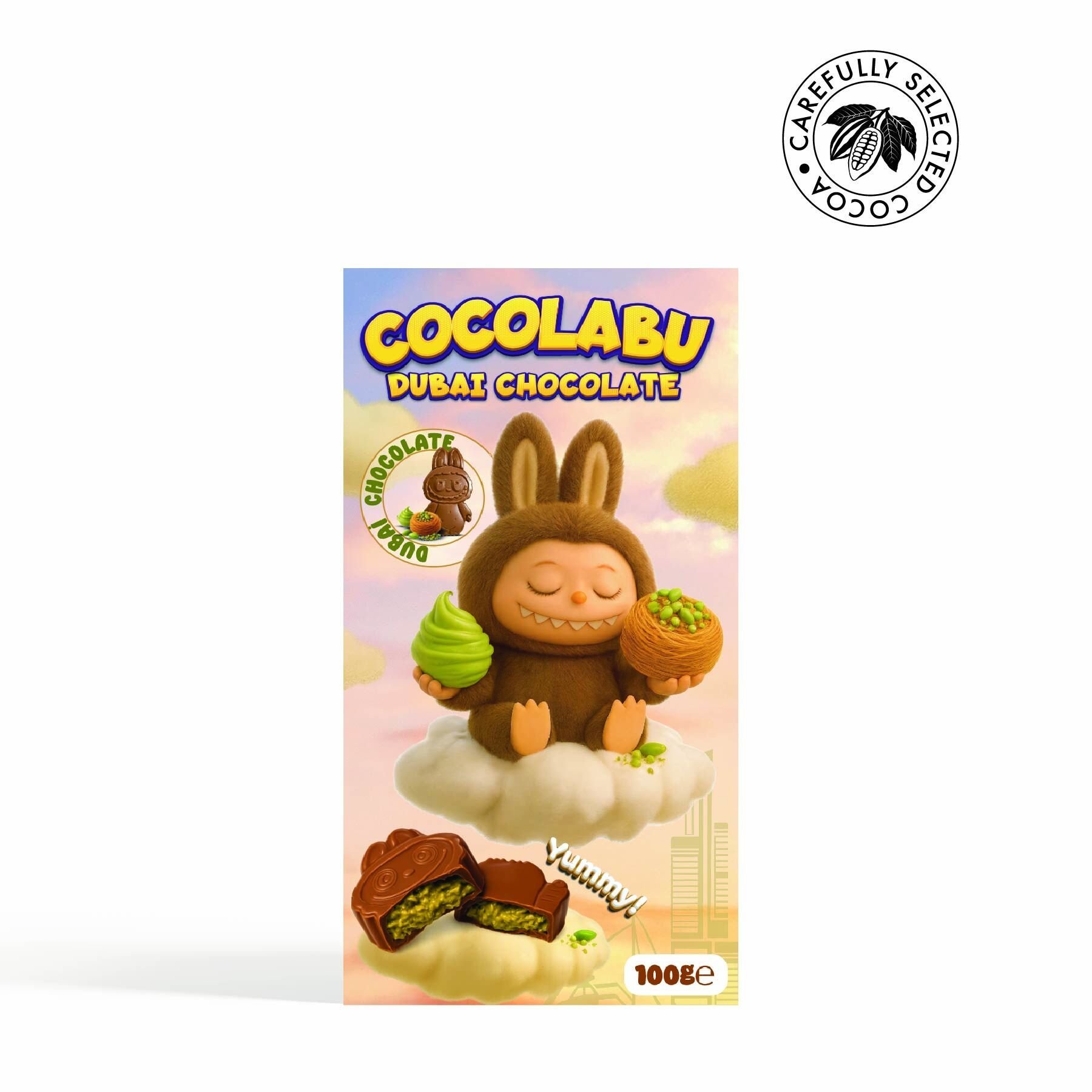 Cocolabu Çıtır Kadayıf ve Fıstık Krema Dolgulu Sütlü Çikolata, 100 gr