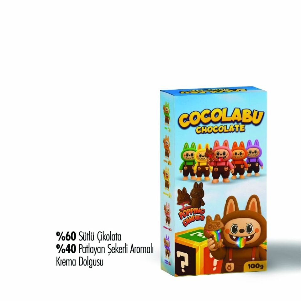 Cocolabu Limon, Çilek, Elma, Portakal, Orman Meyvesi Dolgulu Sürpriz Çikolata, 100 g (12'li Paket)