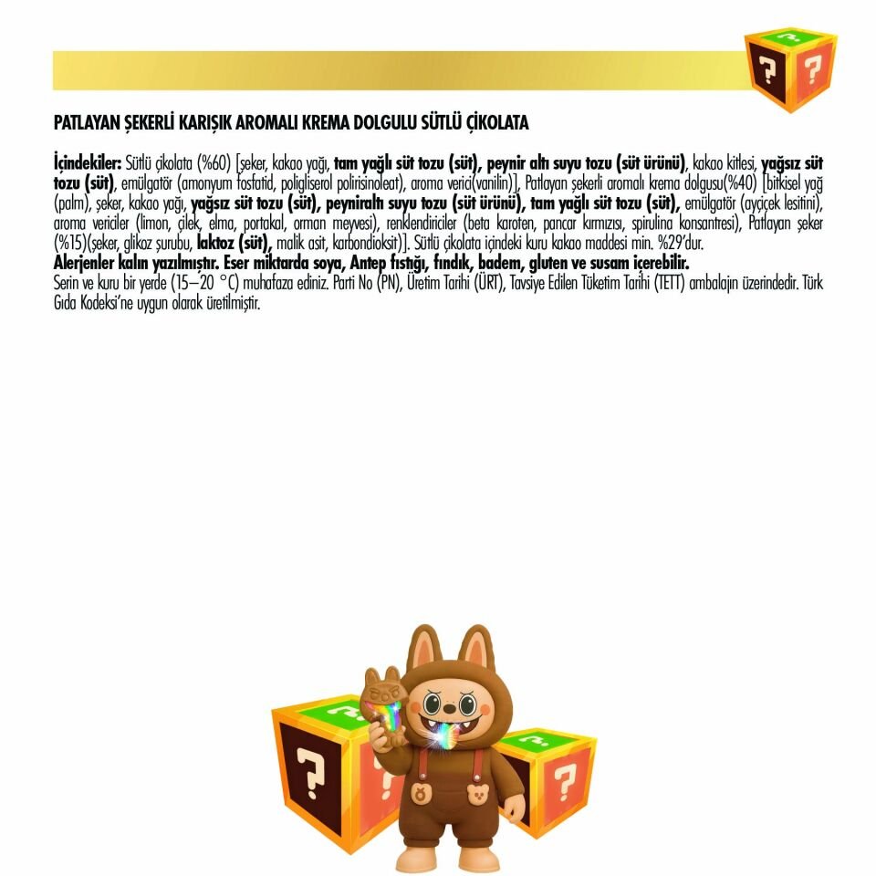 Cocolabu Limon, Çilek, Elma, Portakal, Orman Meyvesi Dolgulu Sürpriz Çikolata, 100 gr