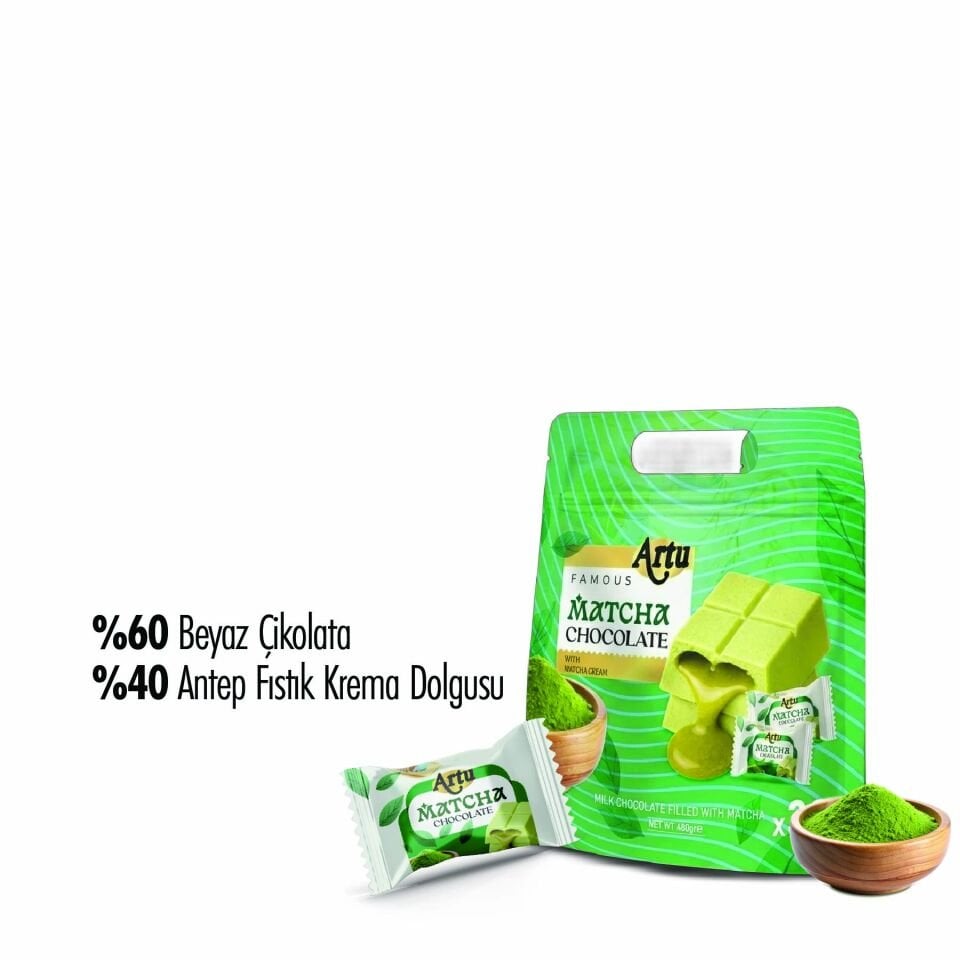 Matcha Kremalı Sütlü Çikolata (Doypack), 480g