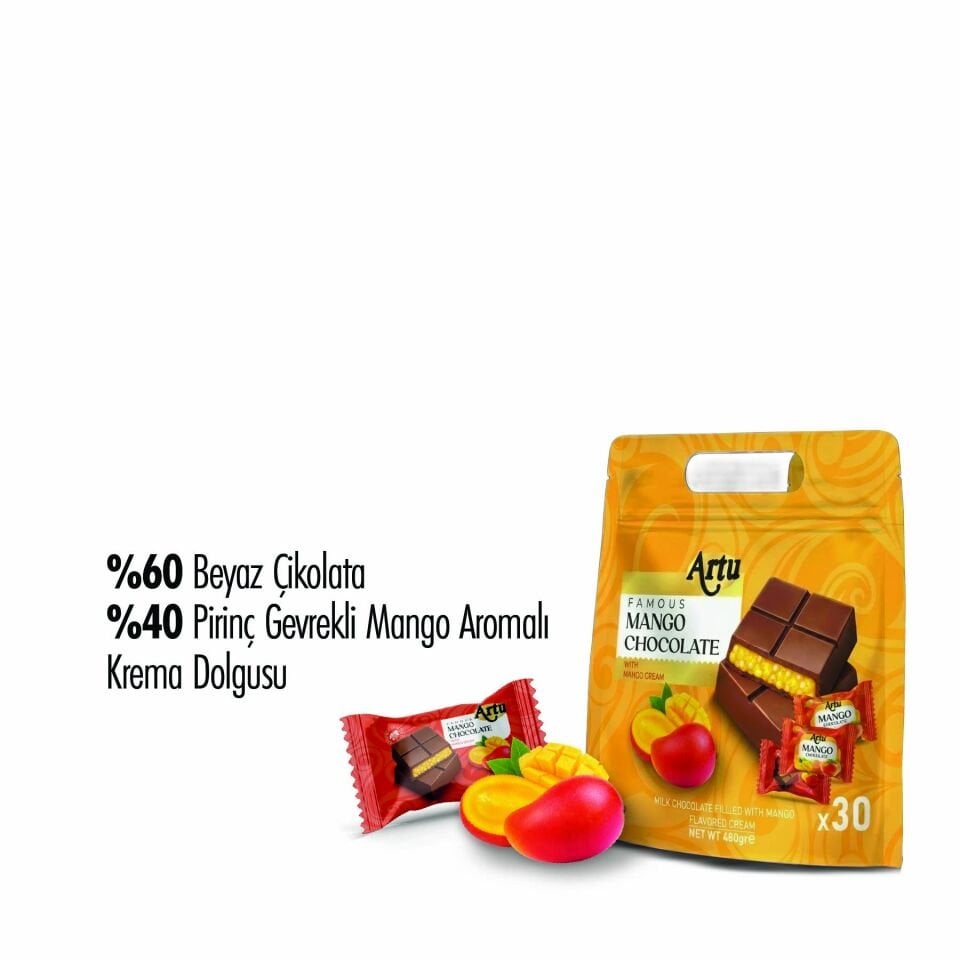 Mango Kremalı Sütlü Çikolata (Doypack), 480g