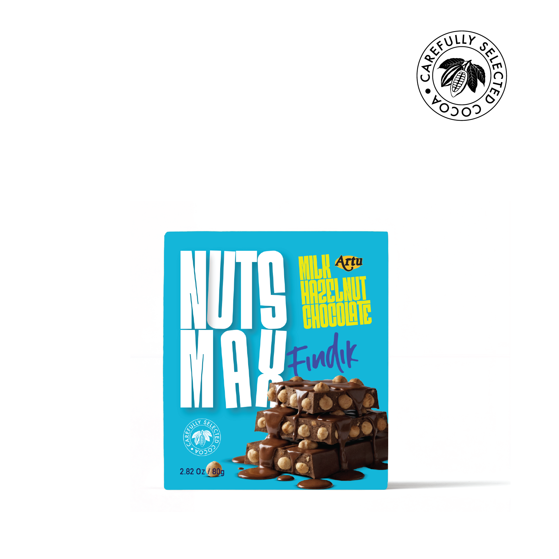 Nutsmax Fındıklı Sütlü Tablet Çikolata, 80 g