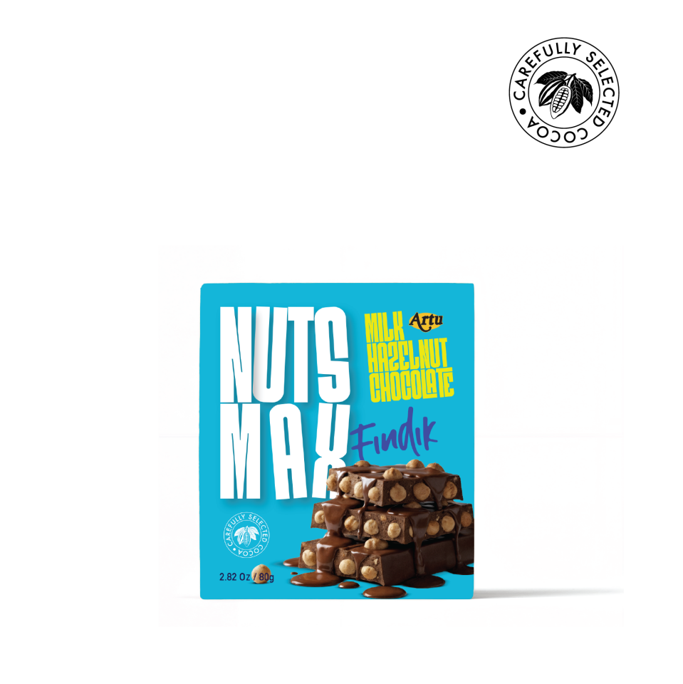 Nutsmax Fındıklı Sütlü Tablet Çikolata, 80 g