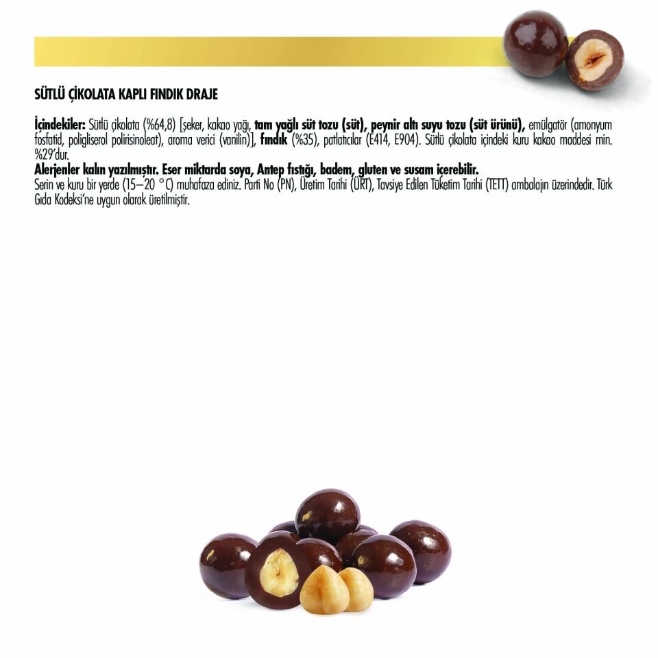 Çikolata Kaplı Fındıklı Draje, 80 g