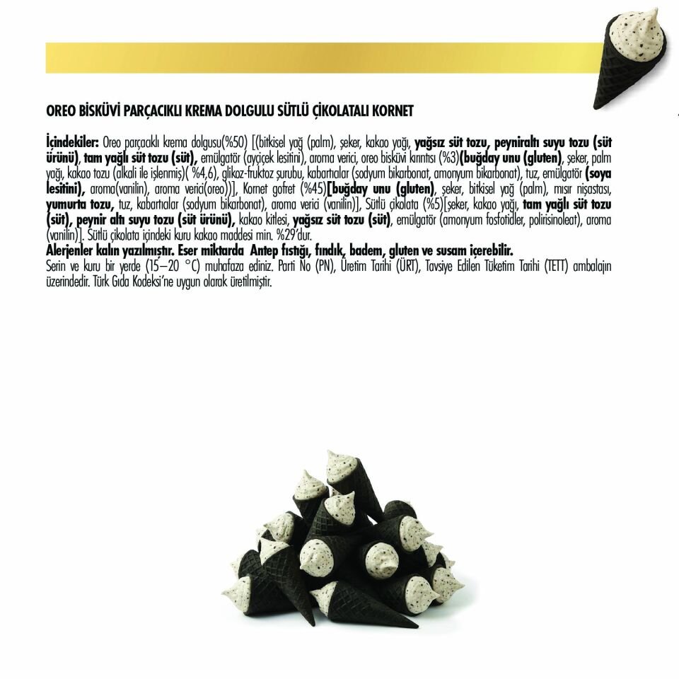 Oreo Dolgulu Kornet, 90g