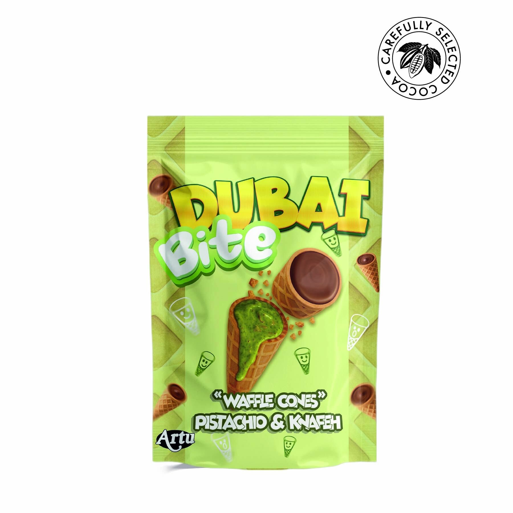 Dubai Çikolata Dolgulu Kornet, 90g