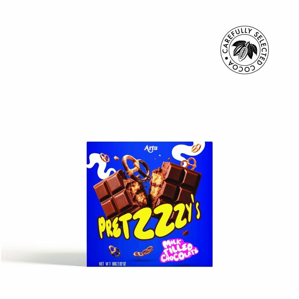Pretzel Parçacıklı Sütlü Çikolata, 80g