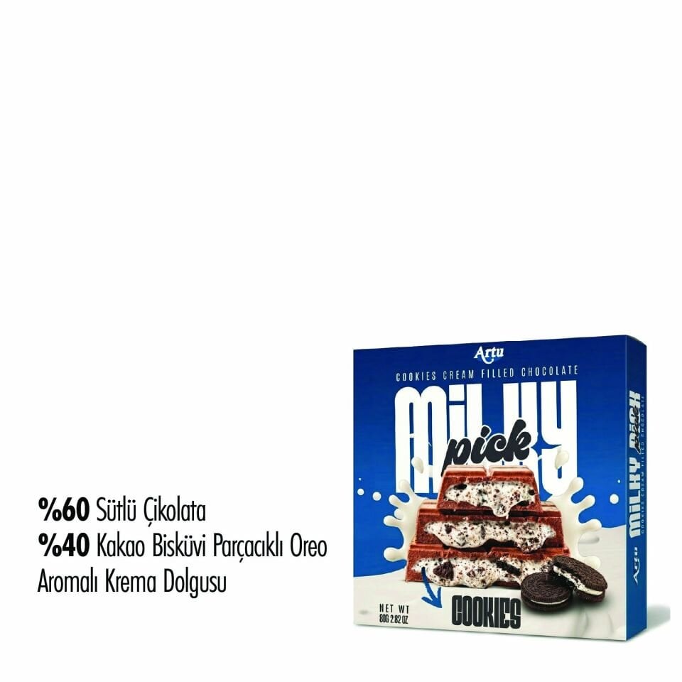 Milky Pick Oreo Krema Dolgulu Çikolata, 80g (6'lı Paket)