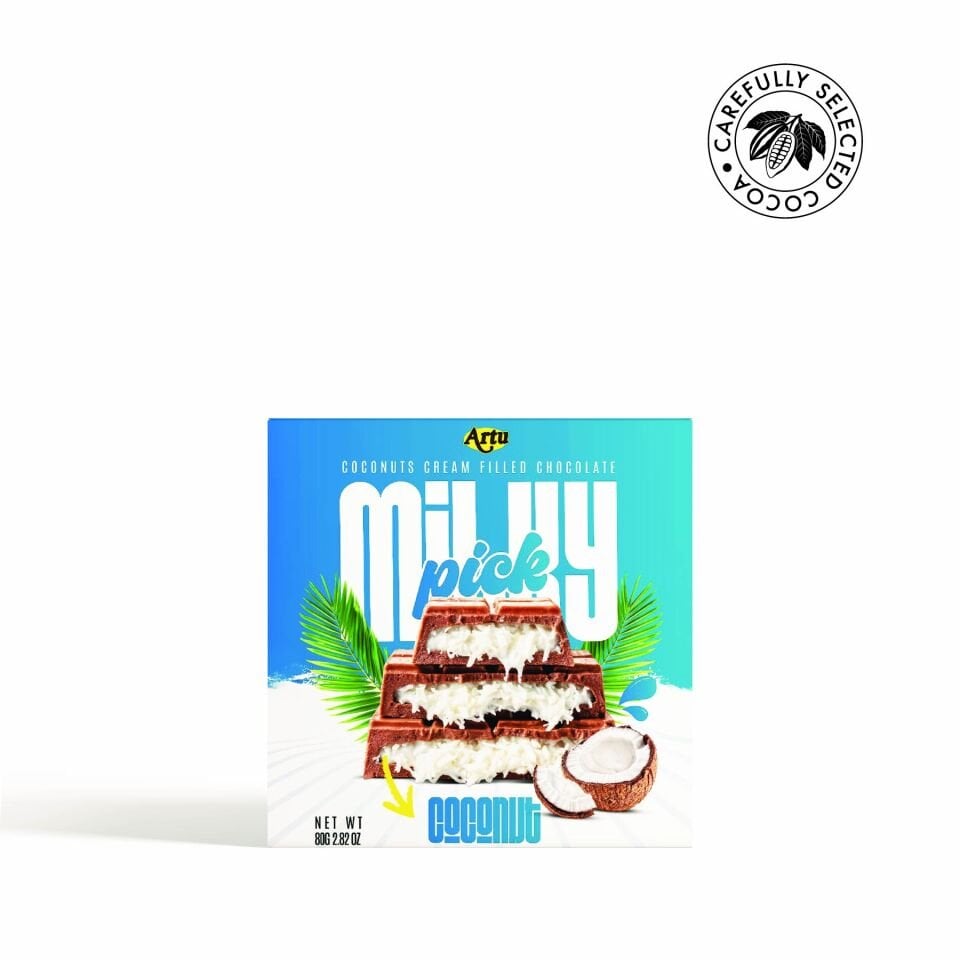 Milky Pick Hindistan Cevizi Krema Dolgulu Çikolata, 80g