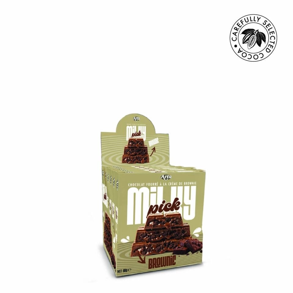 Milky Pick Borwnie Krema Dolgulu Çikolata, 80g (6'lı Paket)