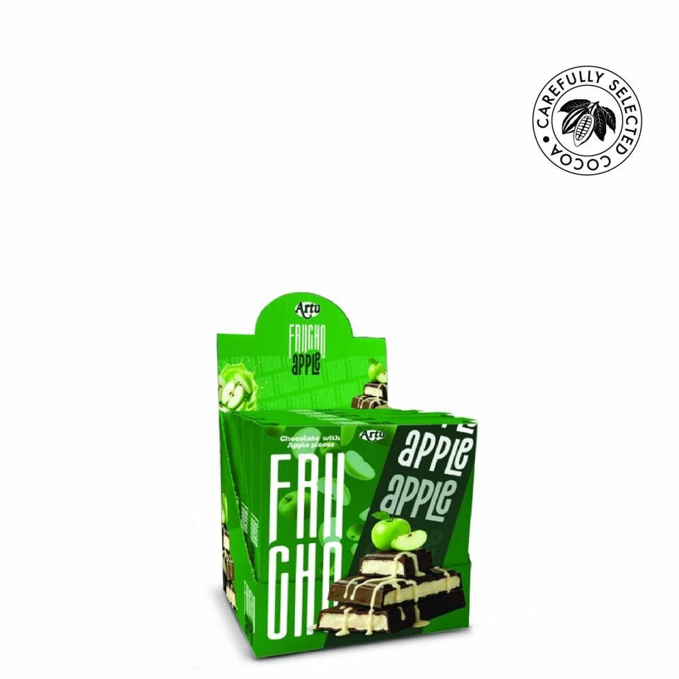 Frucho Elma Meyve Şekerlemesi Parçacıklı Sütlü Çikolata, 80 g (6'lı Paket)