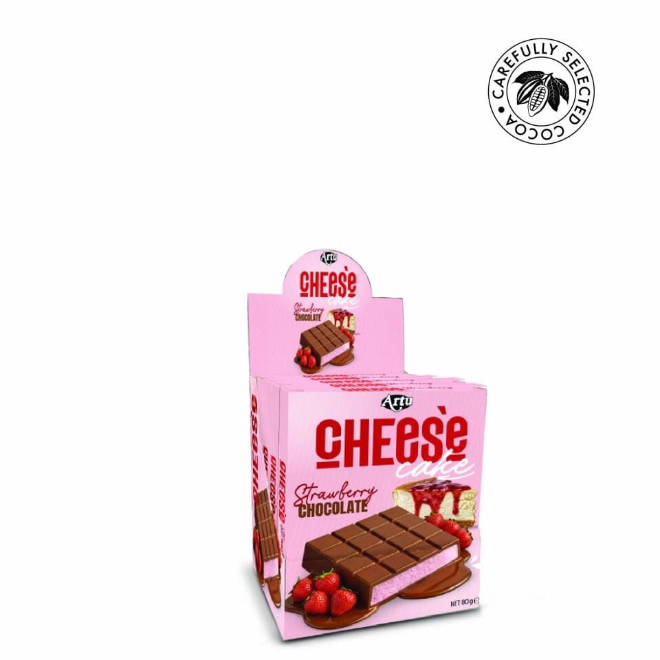 Cheese Cake Çilekli Çikolata, 80g (6'lı Paket)