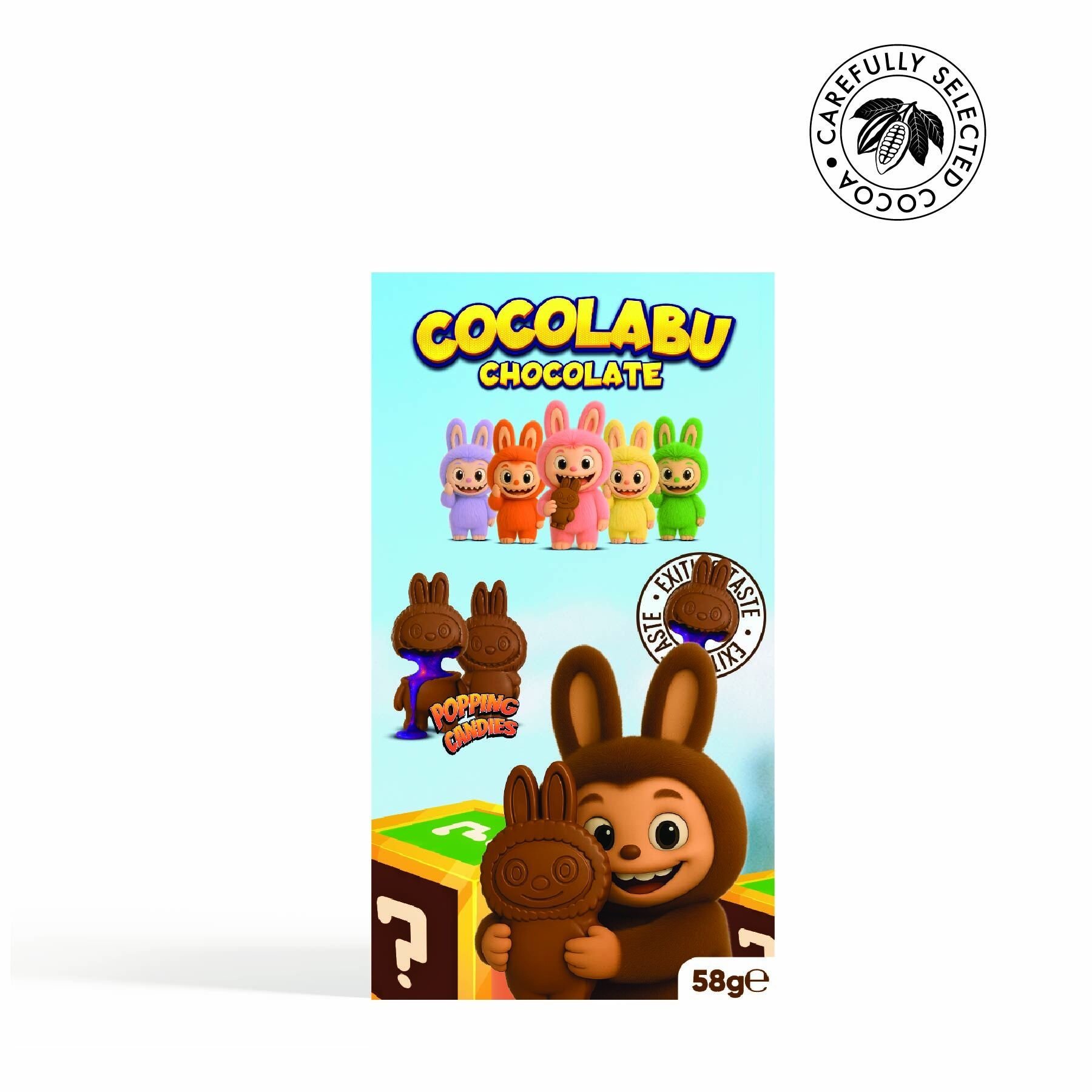 Cocolabu Limon, Çilek, Elma, Portakal, Orman Meyvesi Dolgulu Sürpriz Çikolata, 58 gr