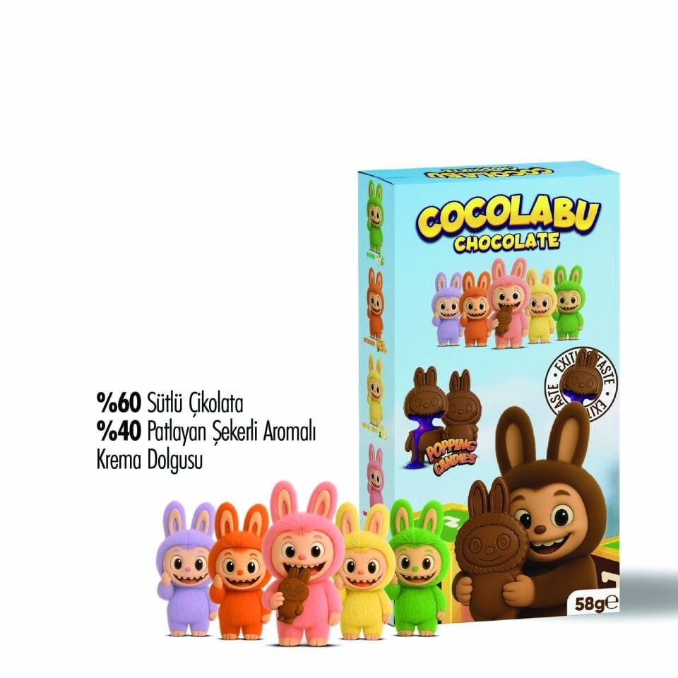 Cocolabu Limon, Çilek, Elma, Portakal, Orman Meyvesi Dolgulu Sürpriz Çikolata, 58 g (24'lü Paket)