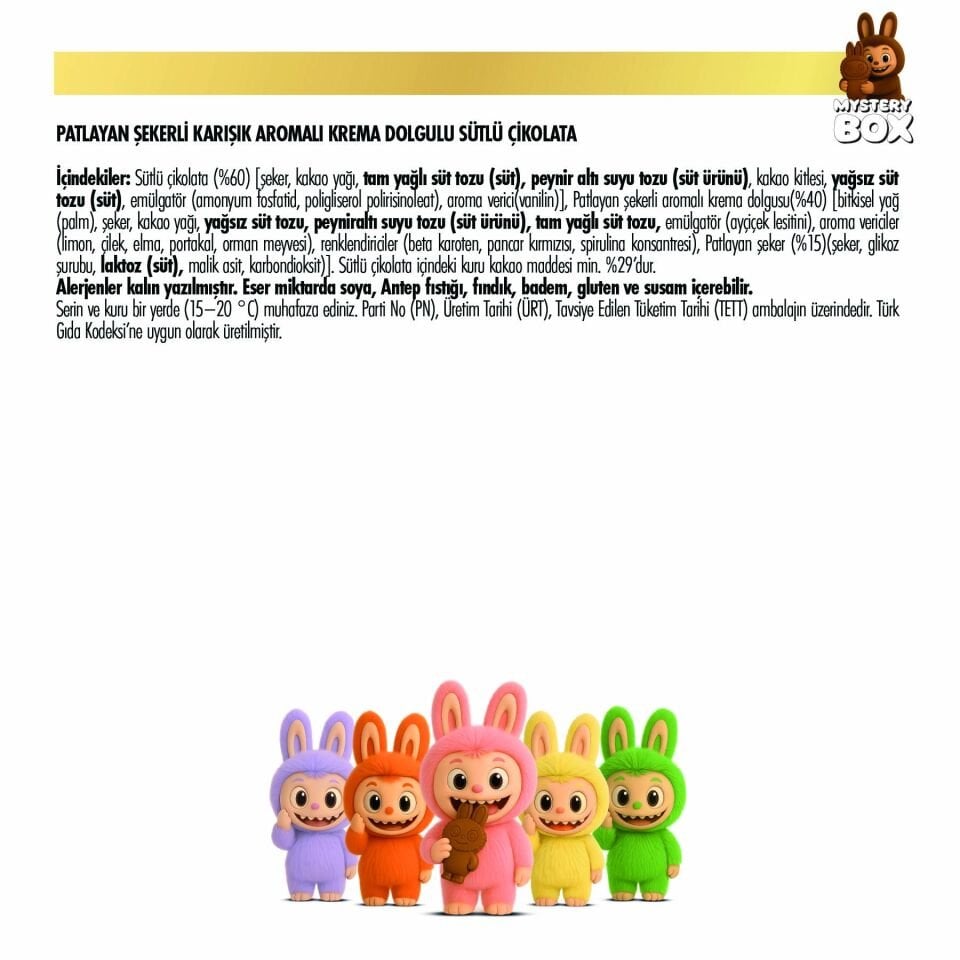 Cocolabu Limon, Çilek, Elma, Portakal, Orman Meyvesi Dolgulu Sürpriz Çikolata, 58 gr