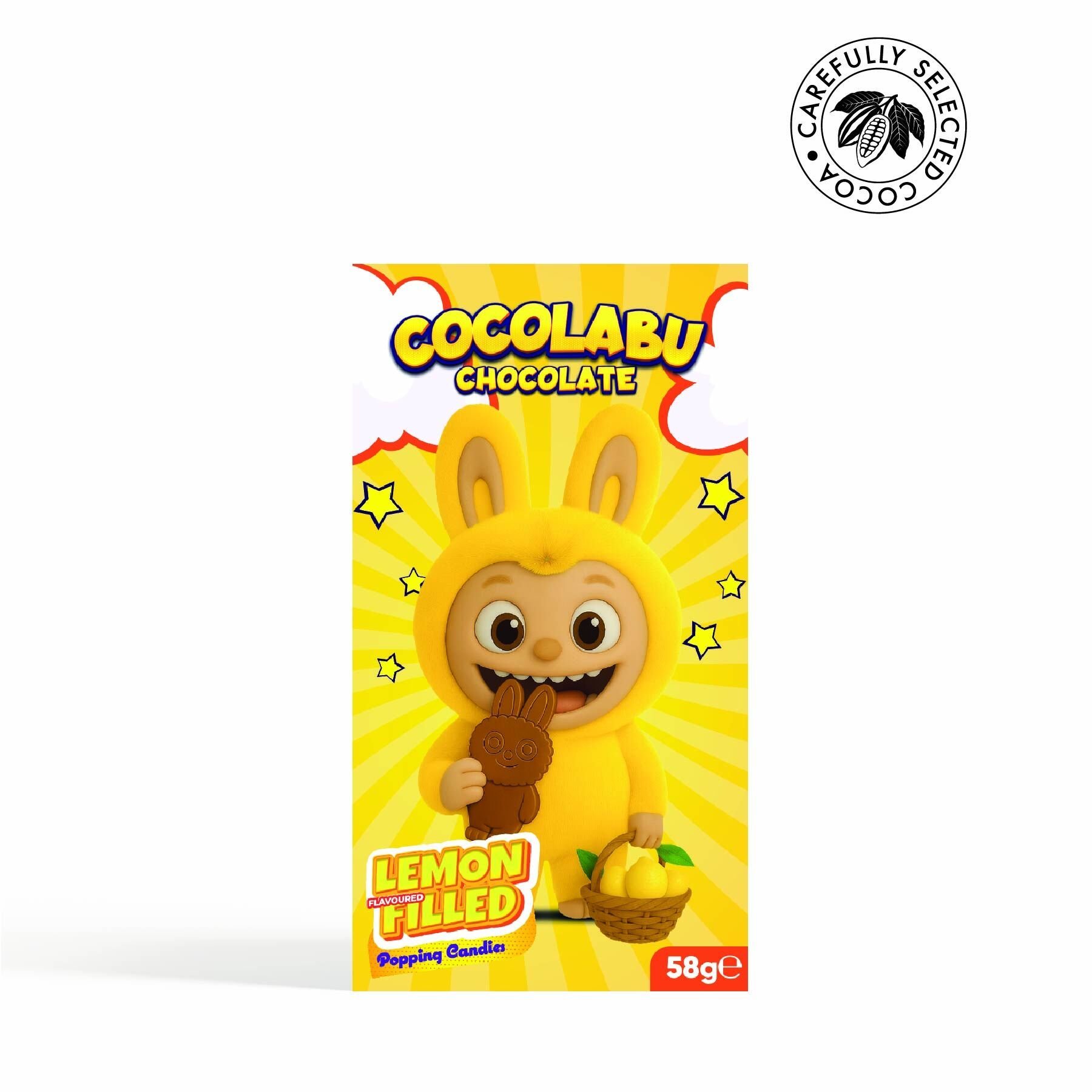 Cocolabu Limon Aroma Dolgulu Çikolata, 58gr