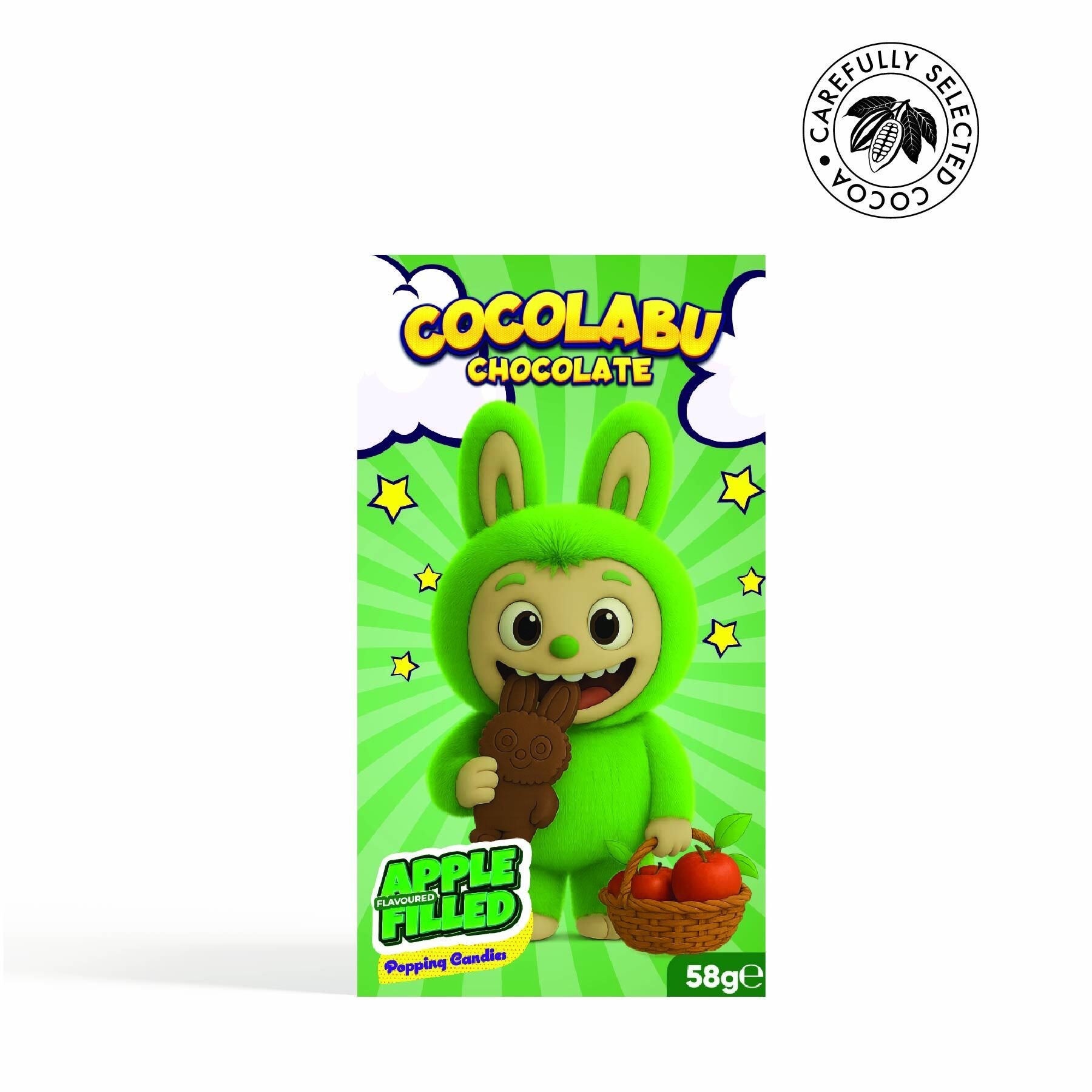 Cocolabu Elma Aroma Dolgulu Çikolata, 58 gr