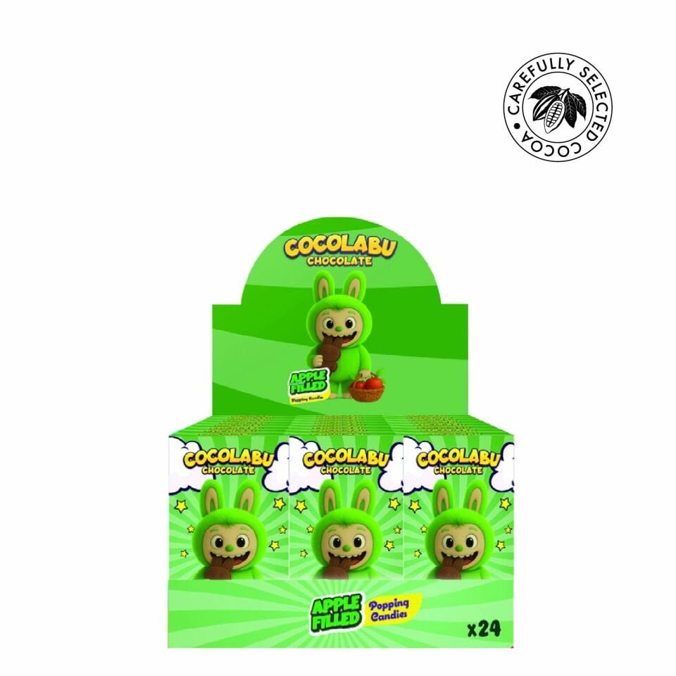 Cocolabu Elma Aroma Dolgulu Çikolata, 58 g (24'lü Paket)