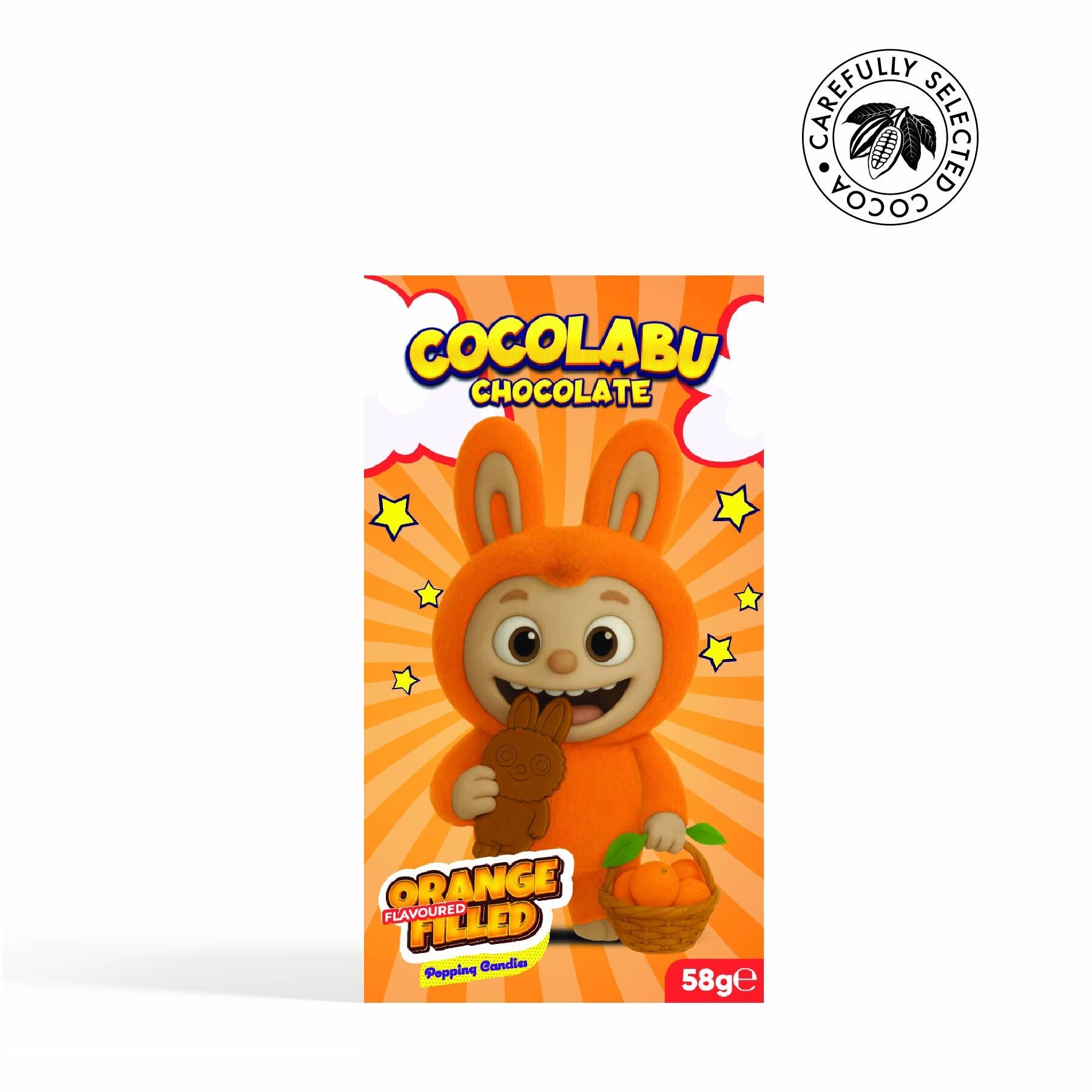 Cocolabu Portakal Aroma Dolgulu Çikolata, 58 gr