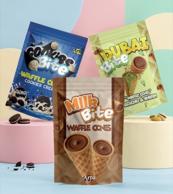 Artu Çikolatalı Kornet Ailesi: Çıtır Külah, Yumuşak Dolgu, Tek Porsiyon Keyif